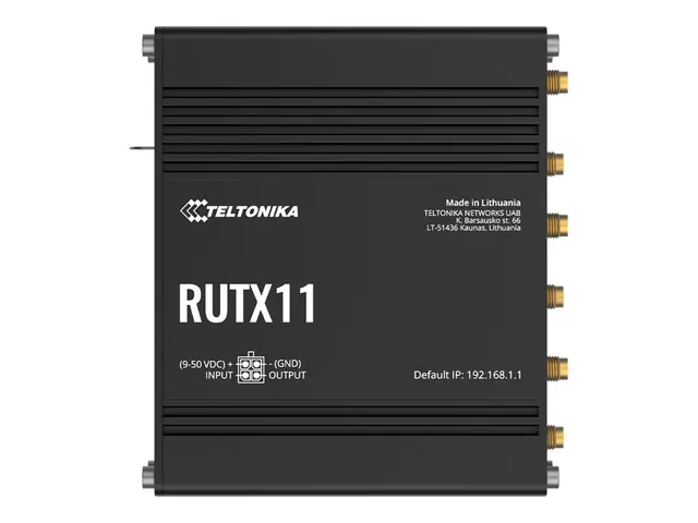 Teltonika RUTX11 - Trådløs ruter WWAN 4-portssvitsj 1GbE Wi-Fi 5 D...