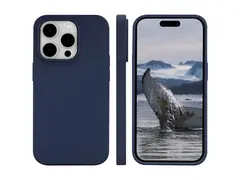 dbramante1928 Monaco - Baksidedeksel for mobiltelefon MagSafe-samsvar - plastikk, silikon - asurblå - for Apple iPhone 15 Pro Max