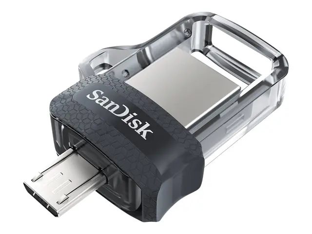 SanDisk Ultra Dual M3.0 - USB-flashstasjon - 256 GB - USB 3.0 / mi...