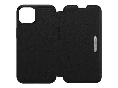 OtterBox Strada - Lommebok for mobiltelefon - lær - skyggesvart - ...