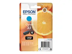 Epson 33 - 4.5 ml - cyan - original - blister blekkpatron - for Expression Home XP-635, 830; Expression Premium XP-530, 540, 630, 635, 640, 645, 830, 900