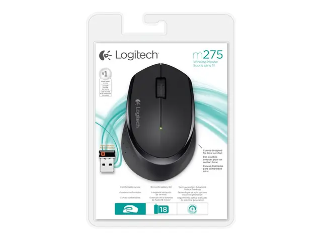 Logitech M280 - Mus - høyrehendt - optisk - 3 knapper - trådløs - ...