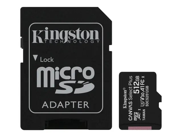 Kingston Canvas Select Plus - Flashminnekort (microSDXC til SD-ada...