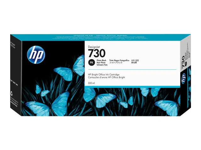 HP 730 - 300 ml høykapasitets fotosort original DesignJet blekkpat...