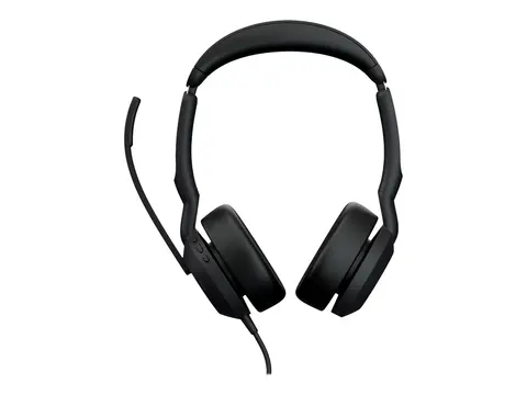Jabra Evolve2 50 UC Stereo - Hodesett on-ear - Bluetooth - tr&#229;dl&#248;s, kablet - aktiv st&#248;ydemping - USB-C - svart - Zoom Certified, Certified for Microsoft Teams, Cisco Webex Certified, Alcatel-Lucent Certified, Avaya Certified, Unify Certified, Amazon Chime Certified