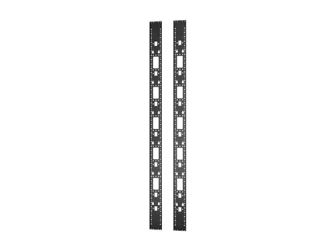APC Easy Rack - Racktilbehørskanal (vertikal) svart - 48U (en pakke 2)