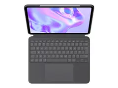 Logitech Combo Touch - Tastatur og folioveske med styrepute - bakbelysning - Apple Smart connector - QWERTY - US International - grafitt - for Apple 13-inch iPad Pro (M4)