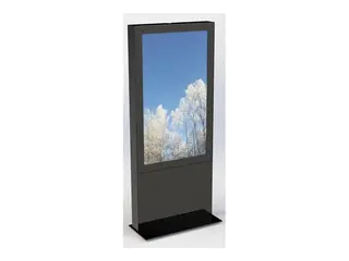 HI-ND Single Totem Touch 55" - Stativ - for LCD-skjerm svart - skjermstørrelse: 55" - plassering på gulv - for Samsung QM55R-T