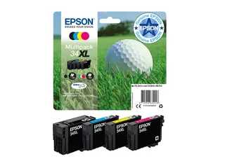 Epson 34XL - 4-pack - XL - svart, gul, cyan, magenta original - blister - blekkpatron - for WorkForce Pro WF-3720, WF-3720DWF, WF-3725DWF