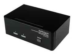 StarTech.com 2 Port KVM Switch DVI and VGA w/ Audio and USB 2.0 Hub - Dual Monitor / Display / Screen KVM Switch - DVI VGA (SV231DDVDUA) - KVM / lyd / USB-svitsj - 2 porter