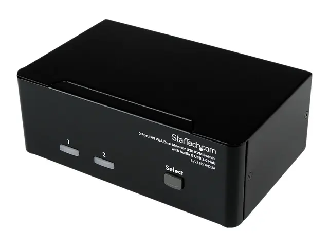 StarTech.com 2 Port KVM Switch - DVI and VGA w/ Audio and USB 2.0 ...