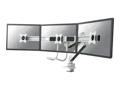 Neomounts NM-D775DX3 - Monteringssett full bevegelse - for 3 LCD-skjermer - aluminium - hvit - skjermst&#248;rrelse: 17&quot;-24&quot; - klemmemonterbar, malje, skrivebordsmonterbar