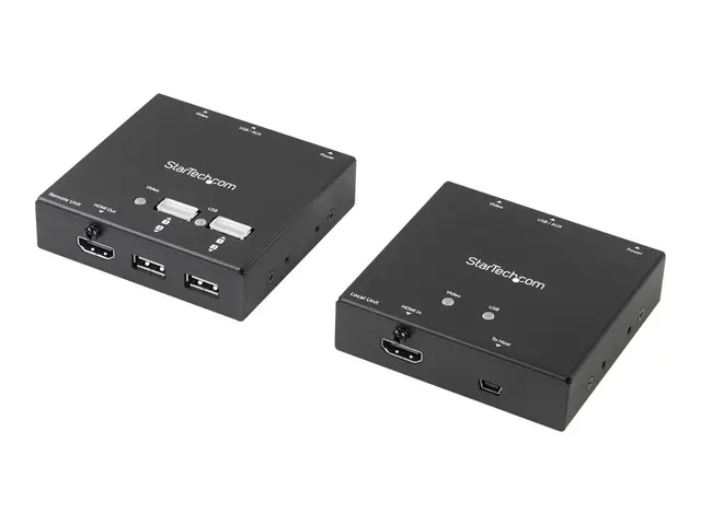 StarTech.com HDMI over CAT6 Extender with 4-port USB Hub - Remote ...