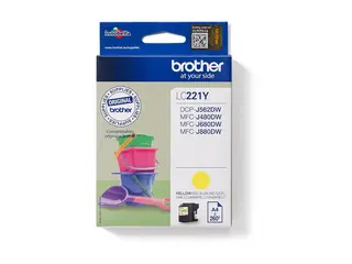 Brother LC221Y - Gul - original - blekkpatron for Brother DCP-J562DW