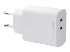 dbramante1928 re-charge - Strømadapter - 45 watt 2 utgangskontakter (USB-C) - hvit - Europa