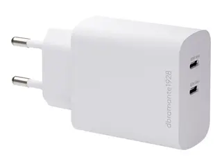 dbramante1928 re-charge - Strømadapter - 45 watt 2 utgangskontakter (USB-C) - hvit - Europa