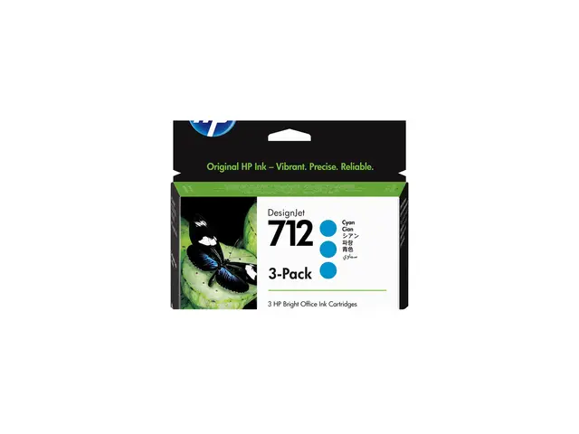 HP 712 - 3-pack - 29 ml - cyan - original - DesignJet - blekkpatro...