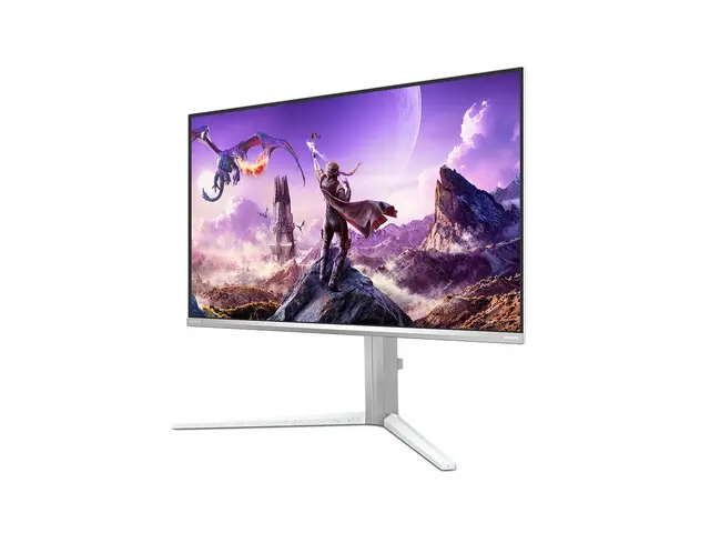 Philips Evnia 6000 32M2N6901A - OLED-skjerm gaming - USB - 32" (31.5" synlig) - 3840 x 2160 4K UHD (2160p) @ 165 Hz - 1000 cd/m² - 1500000:1 - DisplayHDR 400 True Black - 0.03 ms - 2xHDMI, DisplayPort, USB-C - høyttalere - hvit 
