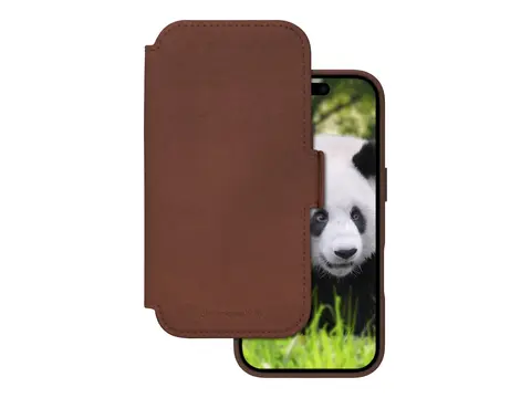 dbramante1928 Lynge - Lommebok for mobiltelefon MagSafe-samsvar - helnarvet l&#230;r - m&#248;rkebrun