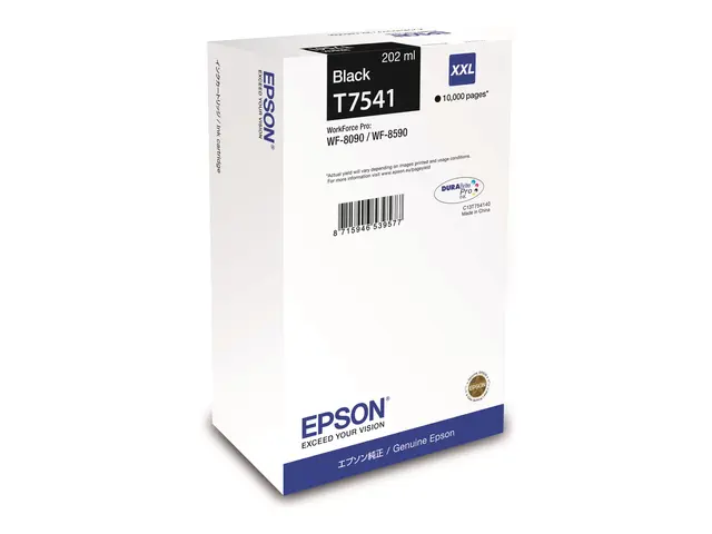 Epson T7541 - 202 ml XXL-størrelse svart original blekkpatron for ...