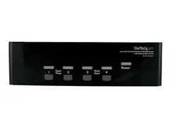 StarTech.com 4 Port DVI VGA Dual Monitor KVM Switch USB with Audio and USB 2.0 Hub (SV431DDVDUA) KVM / lyd / USB-svitsj - 4 porter