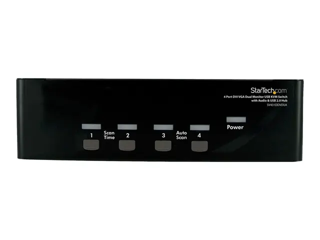 StarTech.com 4 Port DVI VGA Dual Monitor KVM Switch USB with Audio...