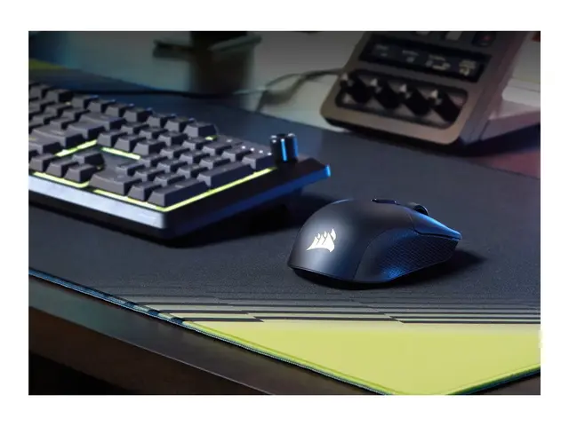 CORSAIR HARPOON v2 - Mus - ergonomisk - høyrehendt optisk - 6 knapper - kablet, trådløs - USB-C, Bluetooth, 2.4 GHz - USB Slipstream trådløs mottaker 