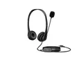 HP G2 - Hodesett - on-ear - kablet - USB skyggesvart