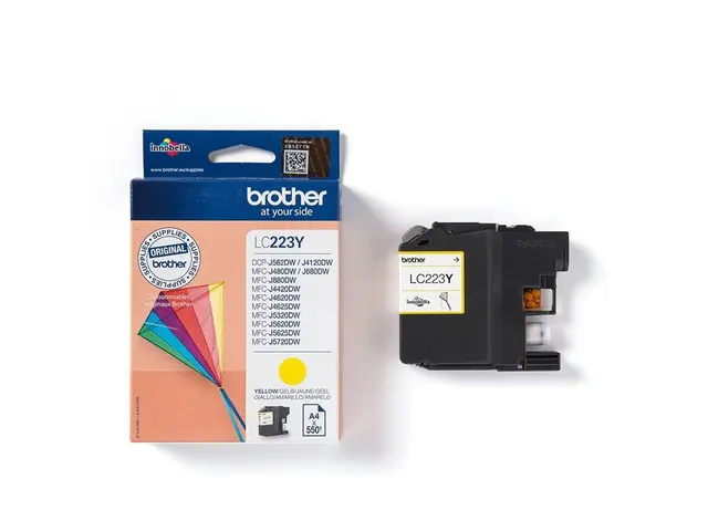 Brother LC223Y - Gul original blekkpatron for DCP-J4120DW, DCP-J56...