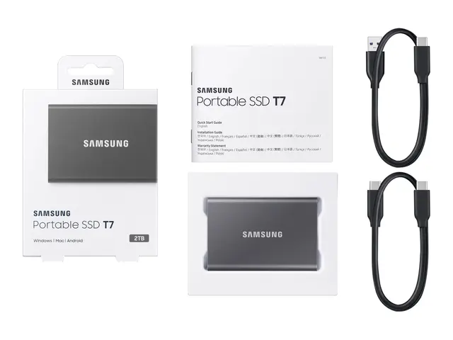 Samsung T7 MU-PC2T0T - SSD kryptert 2 TB ekstern (bærbar) USB 3.2 ...