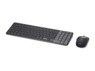 Dell Pro 7 KM746 - Tastatur- og mussett - ladbar compact - trådløs - 2.4 GHz, Bluetooth - AZERTY - Fransk - svart