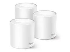TP-Link Deco X10 V1 - Wi-Fi-system (3 rutere) - inntil 5600 kvadratfot - maske 1GbE Dobbeltbånd