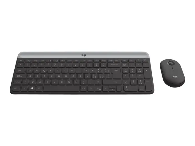 Logitech Slim Wireless Combo MK470 - Tastatur- og mussett - trådlø...