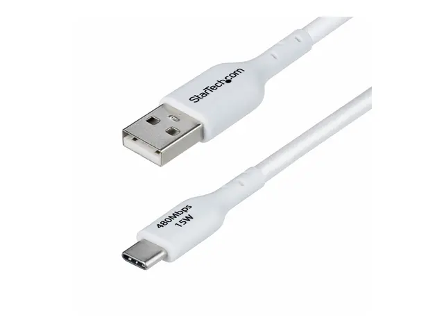 StarTech.com 3m (9.8ft) White USB-A to USB-C Charging Cable/Cord, ...
