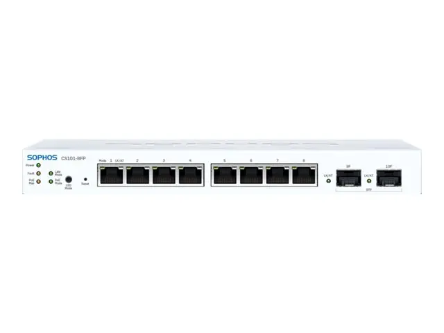Sophos CS101-8FP - Switch - Styrt - 8 x 10/100/1000 (PoE+) + 2 x G...