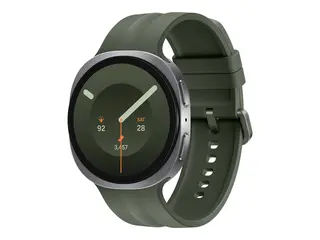 Samsung Galaxy Watch9 - 44 mm - sølvfarget smartklokke med sportsbånd - oliven - båndbredde: M/L - display 1.47" - 32 GB - NFC, Bluetooth, Wi-Fi - 34 g