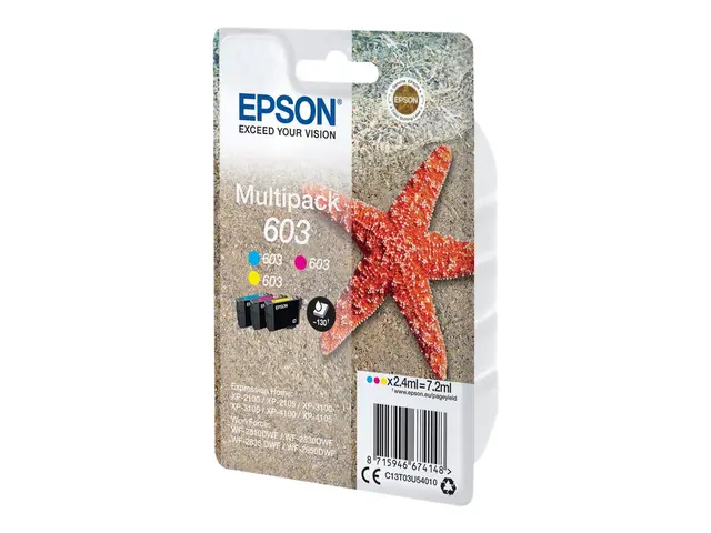 Epson 603 Multipack - 3-pack - gul, cyan, magenta - original - blæ...