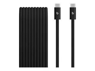 Beats - USB-kabel - USB-C (hann) til USB-C (hann) USB 2.0 - 3 m - flettet, Hurtiglading opptil 240W, forsterket design - svart bolt