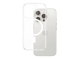 PanzerGlass HardCase - Baksidedeksel for mobiltelefon MagSafe-samsvar - polykarbonat, termoplast-polyuretan (TPU) - hvit, gjennomsiktig - for Apple iPhone 16 Pro