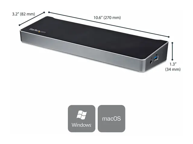StarTech.com 4K USB-C Dock - Triple Monitor Mac & Windows 60W USB ...
