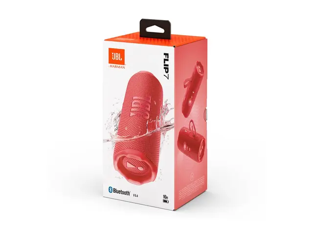 JBL Flip 7 - Høyttaler - for bærbar bruk trådløs - Bluetooth - Appstyrt - 35 watt - toveis - rød 