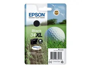 Epson 34XL - 16.3 ml - XL - svart - original blære med RF/lyd-alarm - blekkpatron - for WorkForce Pro WF-3720DWF, WF-3725DWF