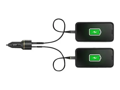 OtterBox Premium - Bilstrømadapter PD 3.0, USB BC 1.2 2 utgangskon...
