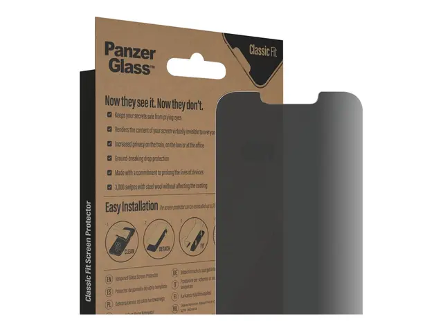 PanzerGlass Privacy - Skjermbeskyttelse for mobiltelefon glass med...