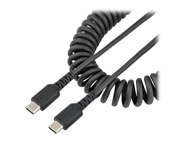StarTech.com 20in (50cm) USB C Charging Cable, Coiled Heavy Duty F...