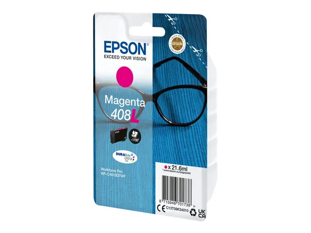 Epson 408L - 21.6 ml - magenta - original - blister - blekkpatron ...
