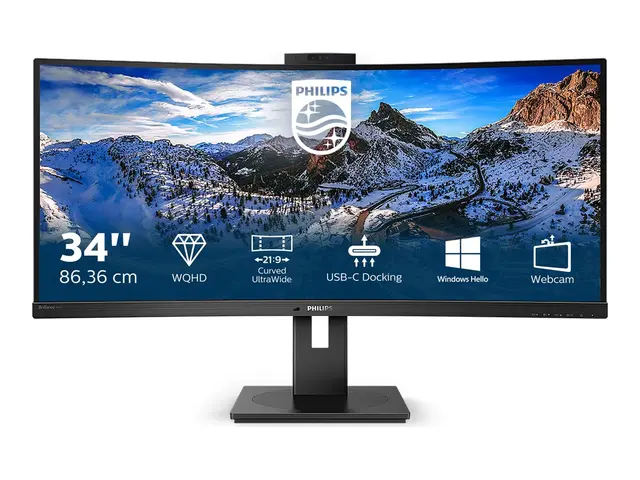 Philips P-line 346P1CRH - LED-skjerm kurvet 34" 3440 x 1440 WQHD @...