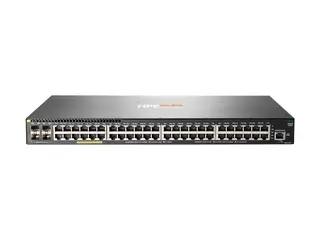 HPE Aruba 2930F 48G PoE+ 4SFP+ - Switch - L3 Styrt - 48 x 10/100/1000 (PoE+) + 4 x 1 Gigabit / 10 Gigabit SFP+ (opplink) - rackmonterbar - PoE+ (370 W)