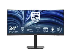 Philips 34B2N3500C - 3000 Series - LED-skjerm kurvet - 34" - 3440 x 1440 WQHD @ 120 Hz - VA - 3500:1 - HDR10 - 2xHDMI, DisplayPort - høyttalere - svart