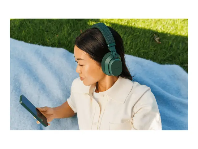 Fairphone FAIRBUDS XL - Hodetelefoner med mikrofon full størrelse - Bluetooth - trådløs, kablet - aktiv støydemping - USB-C - skoggrønn 